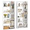 Costway 1/2 PCS 6-tier Bookshelf Tall Display Shelf with 11 Open Shelves 2 Anti-tipping Kits Black/Natural/White